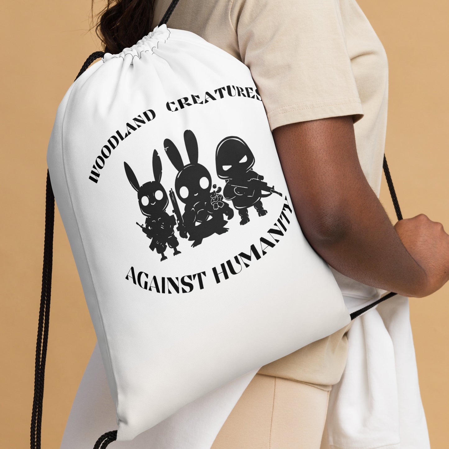 Woodland Creatures Against Humanity Conservation Collection - Drawstring bag