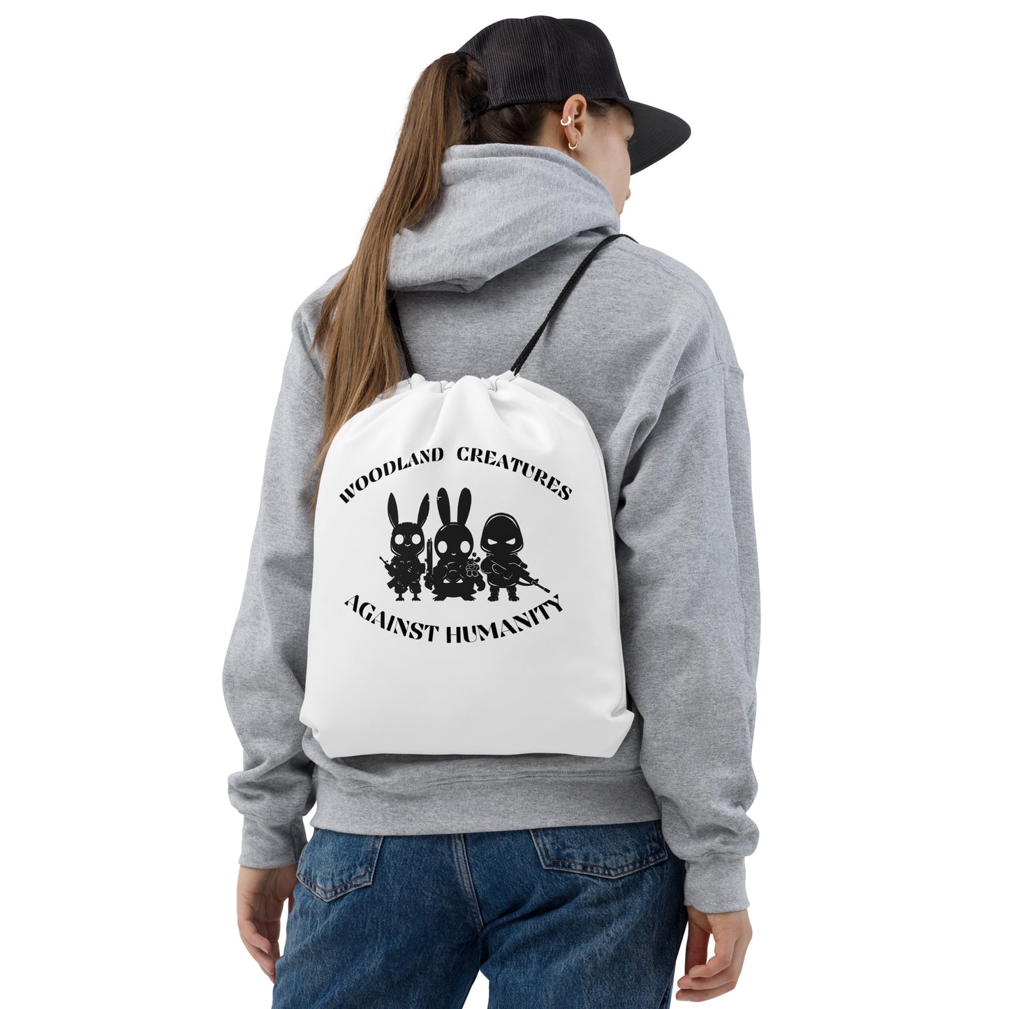 Woodland Creatures Against Humanity Conservation Collection - Drawstring bag