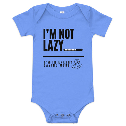 I'm Not Lazy, I'm on energy savings mode - Baby short sleeve one piece