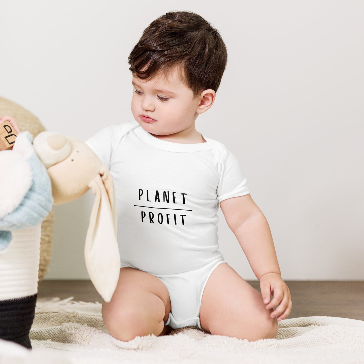 Planet over Profit - Environmental Statement Apparel Baby short sleeve one piece