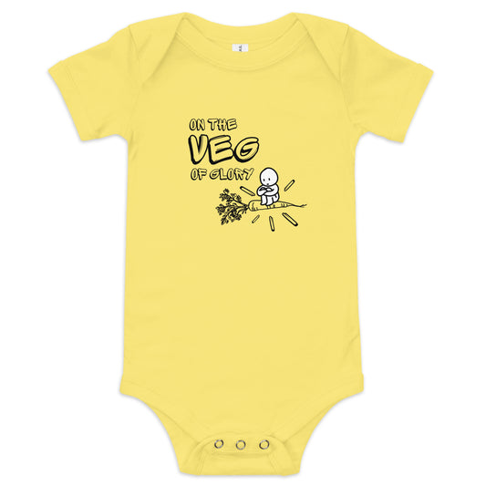 On the Veg of Glory Vegan Life - Inspirational Clothing Baby short sleeve one piece