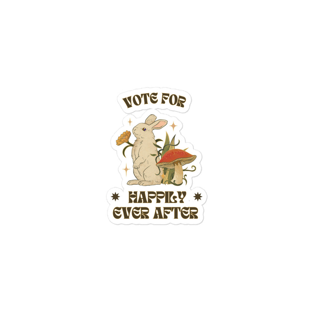 Vote for Happily Ever After Environmental Statement Collection - Bubble-free stickers