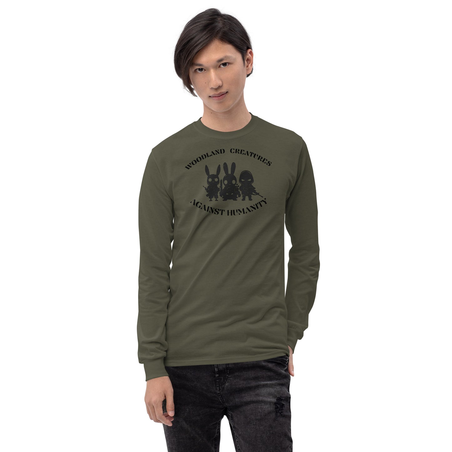 Woodland Creatures Against Humanity Conservation Collection - Men’s Long Sleeve Shirt