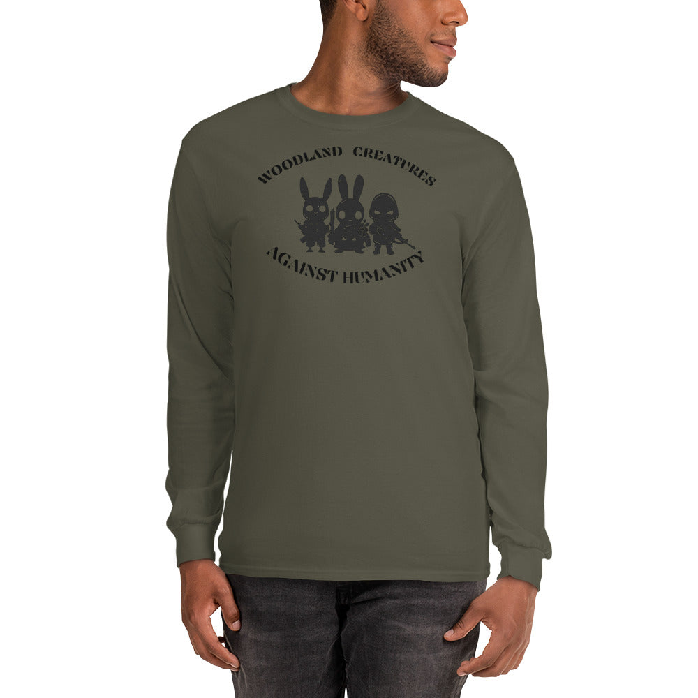 Woodland Creatures Against Humanity Conservation Collection - Men’s Long Sleeve Shirt