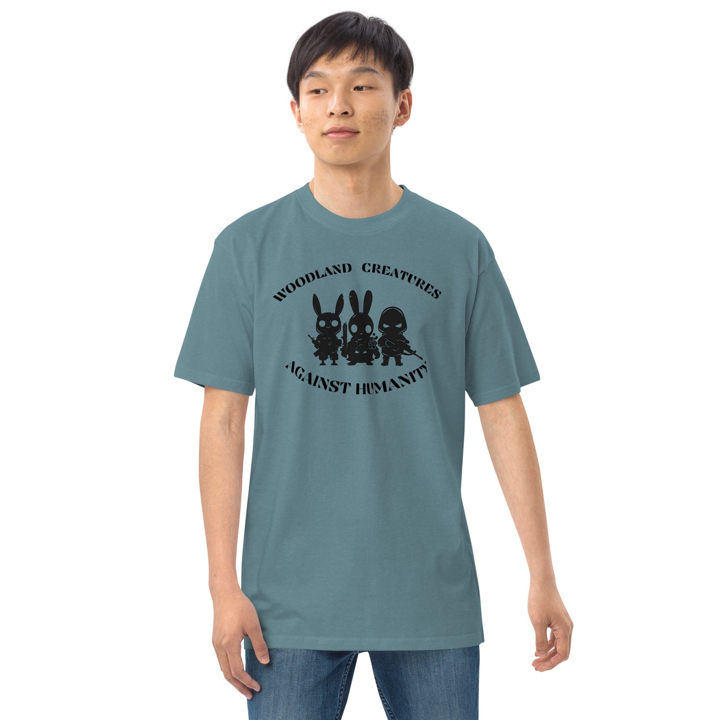 Woodland Creatures Against Humanity Conservation Apparel - Men’s premium heavyweight tee