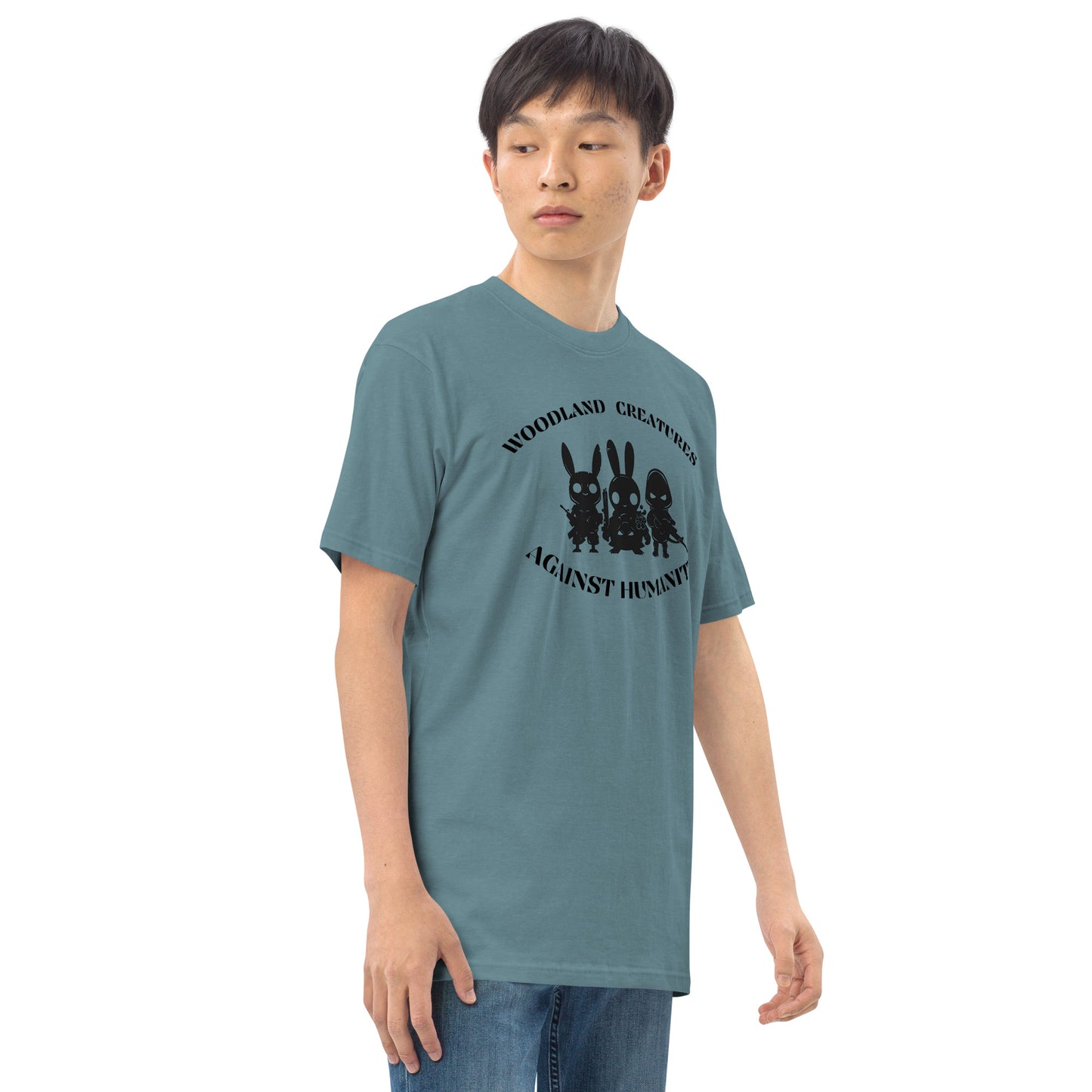 Woodland Creatures Against Humanity Conservation Apparel - Men’s premium heavyweight tee