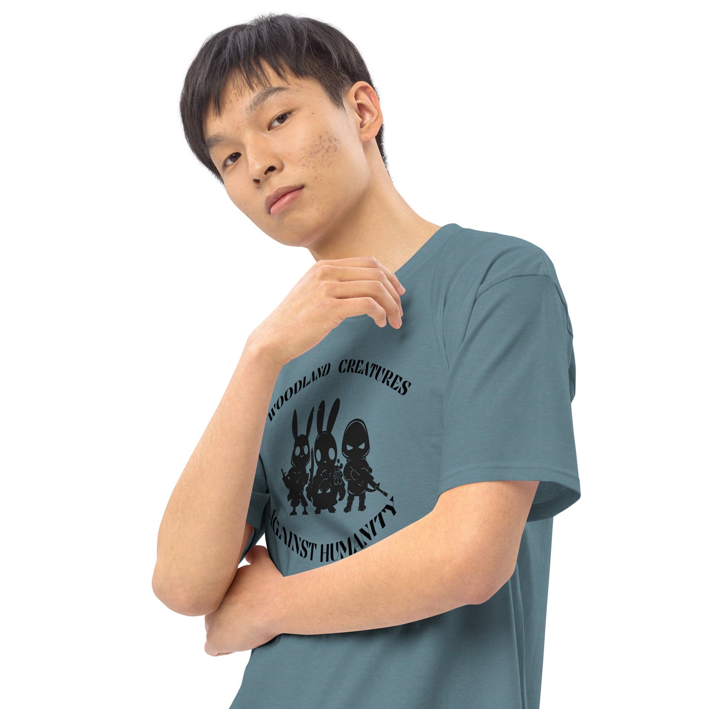 Woodland Creatures Against Humanity Conservation Apparel - Men’s premium heavyweight tee