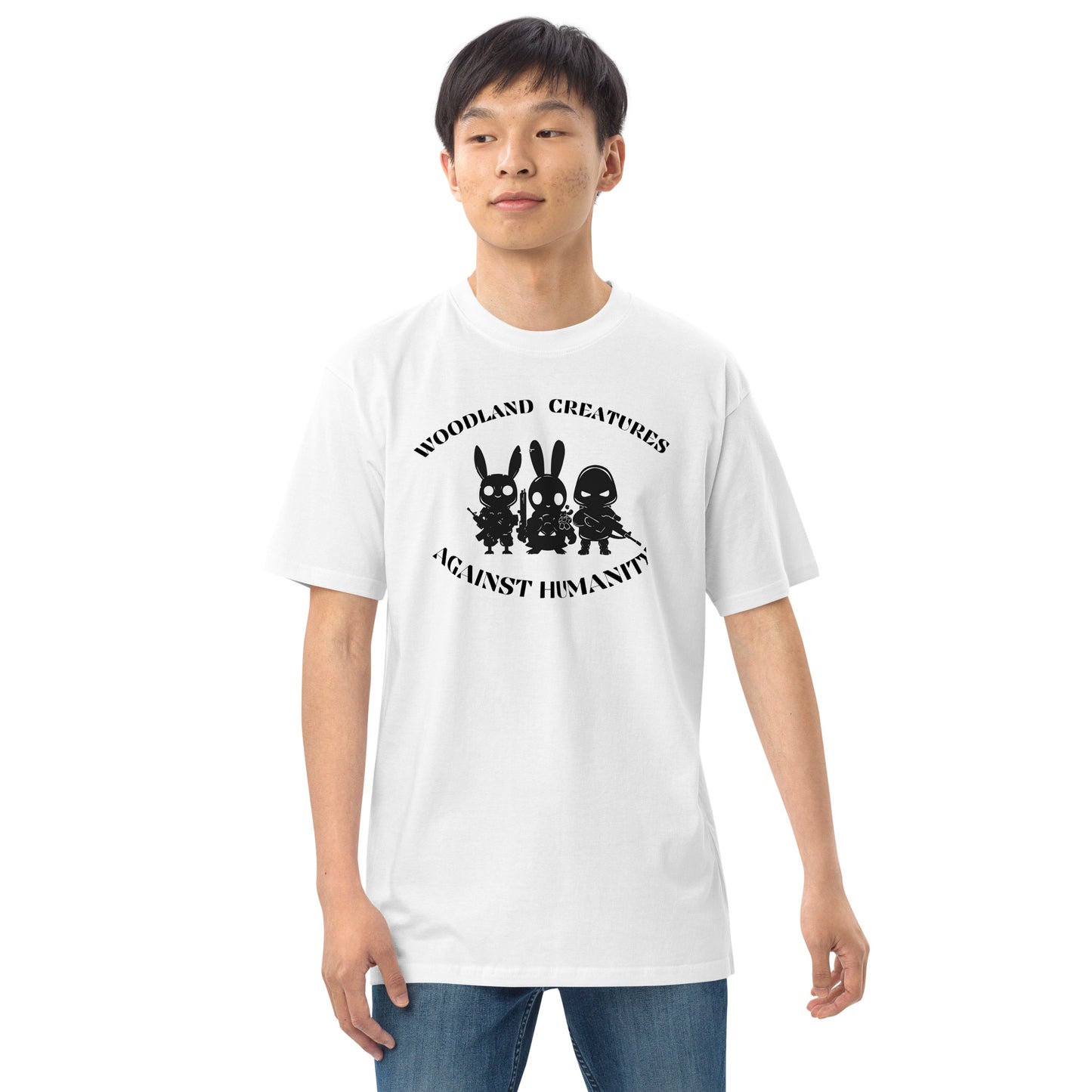 Woodland Creatures Against Humanity Conservation Apparel - Men’s premium heavyweight tee