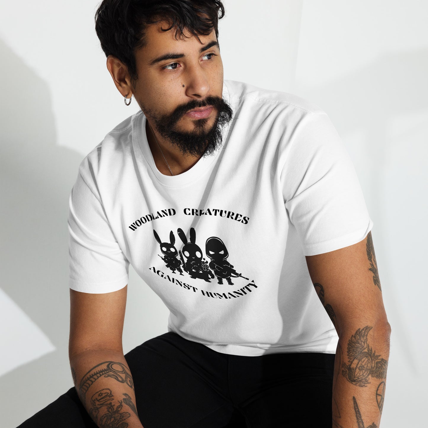 Woodland Creatures Against Humanity Conservation Apparel - Men’s premium heavyweight tee