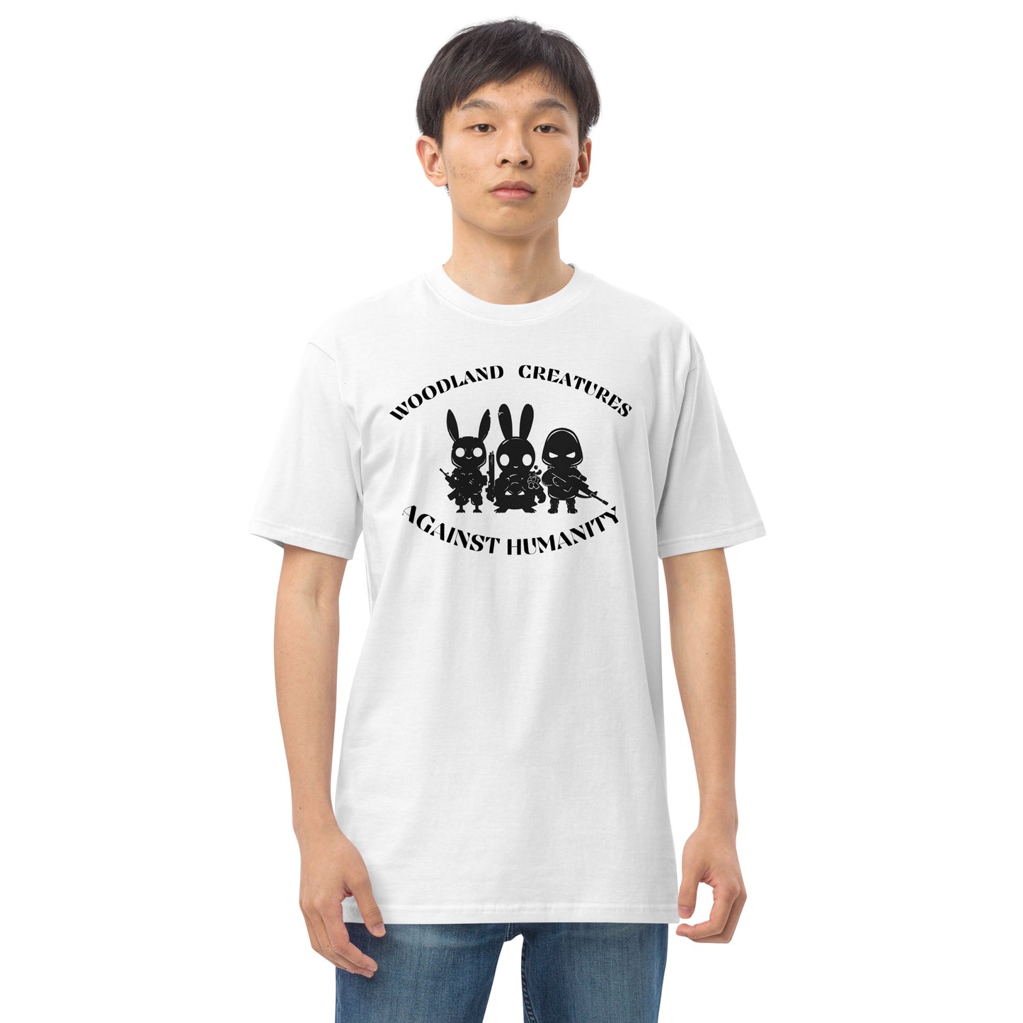 Woodland Creatures Against Humanity Conservation Apparel - Men’s premium heavyweight tee