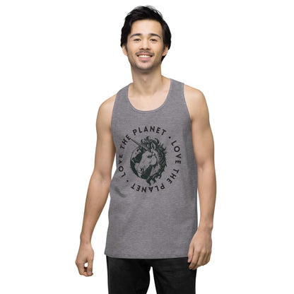 Love the Planet Magic Earth Graphic - Men’s premium tank top