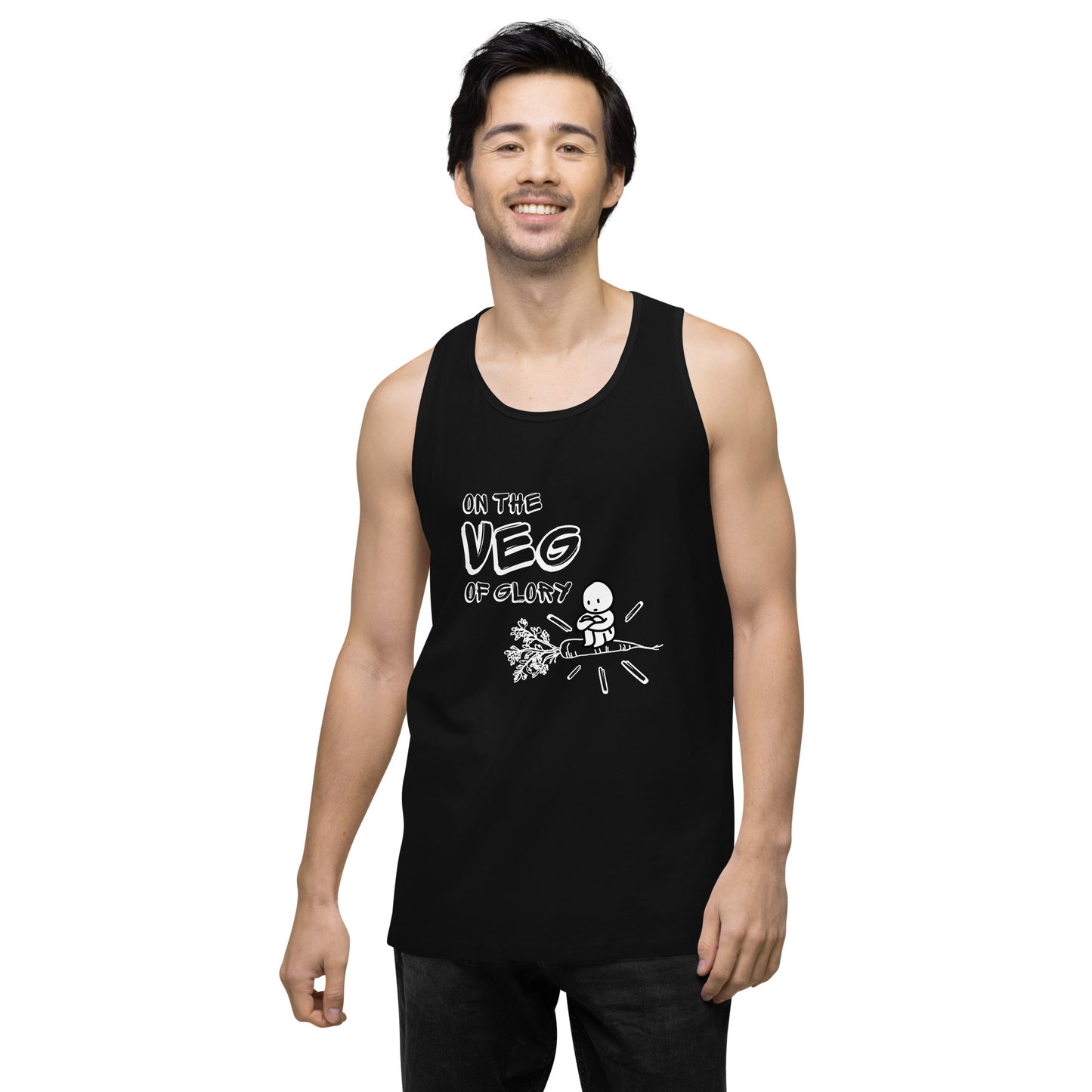 On the Veg of Glory Vegan Life - Inspirational Clothing Men’s premium tank top