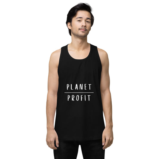 Planet over Profit - Men’s premium tank top