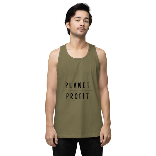 Planet over Profit - Men’s premium tank top