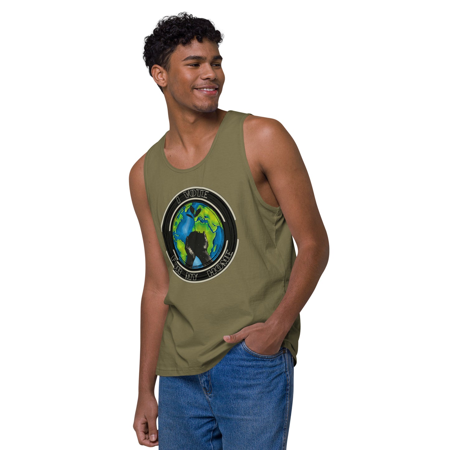 Empower Change: Planet's Future Voting - Men’s premium tank top