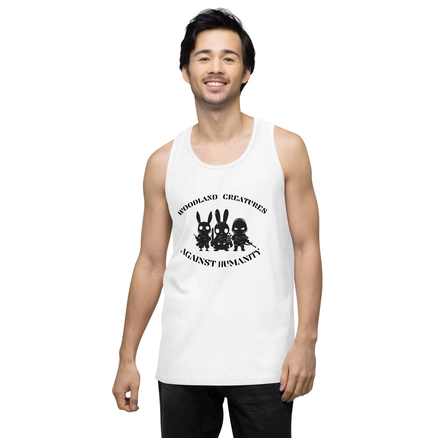 Woodland Creatures Against Humanity Conservation Apparel - Men’s premium tank top