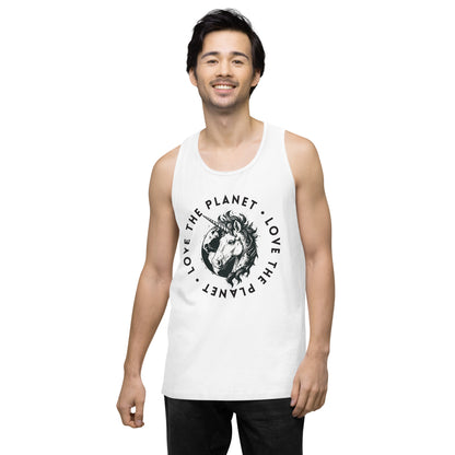 Love the Planet Magic Earth Graphic - Men’s premium tank top