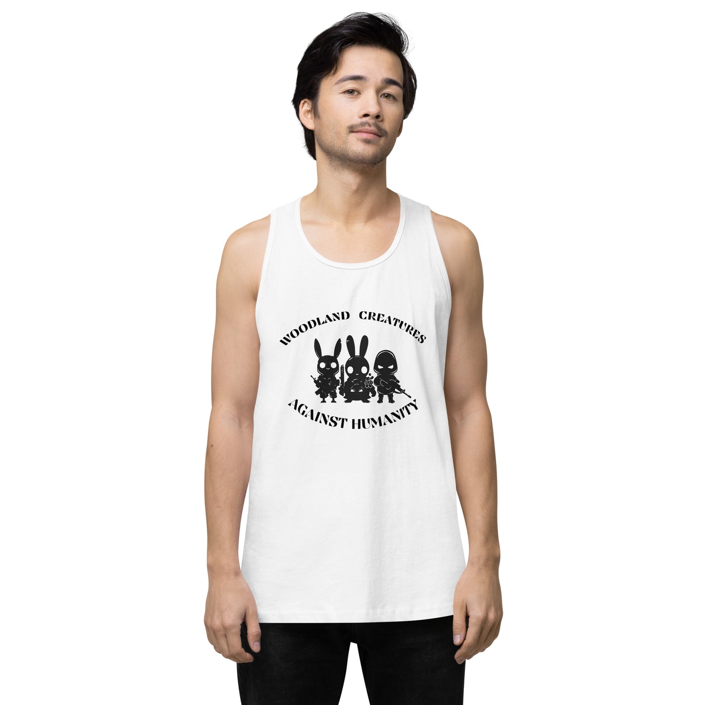 Woodland Creatures Against Humanity Conservation Apparel - Men’s premium tank top