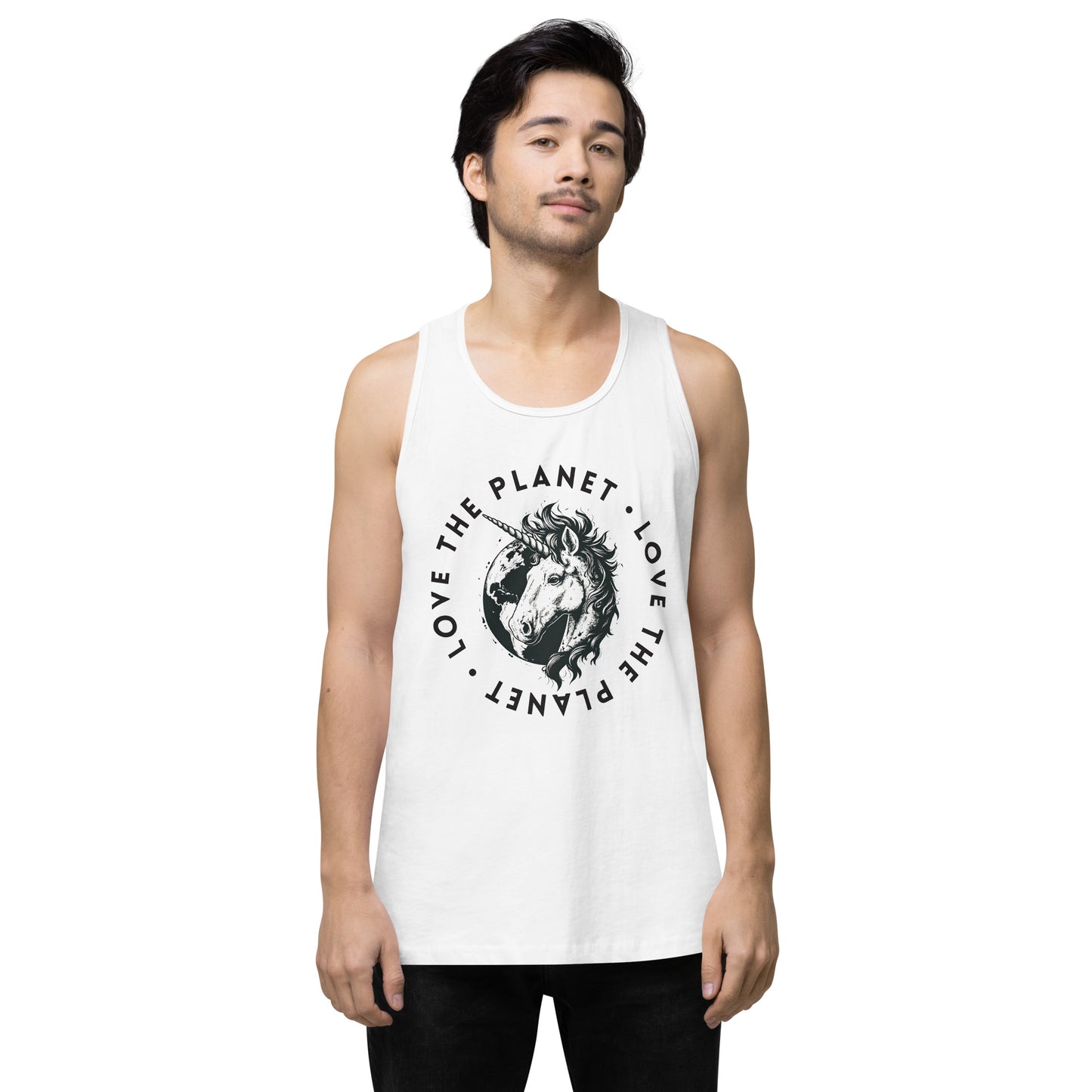 Love the Planet Magic Earth Graphic - Men’s premium tank top