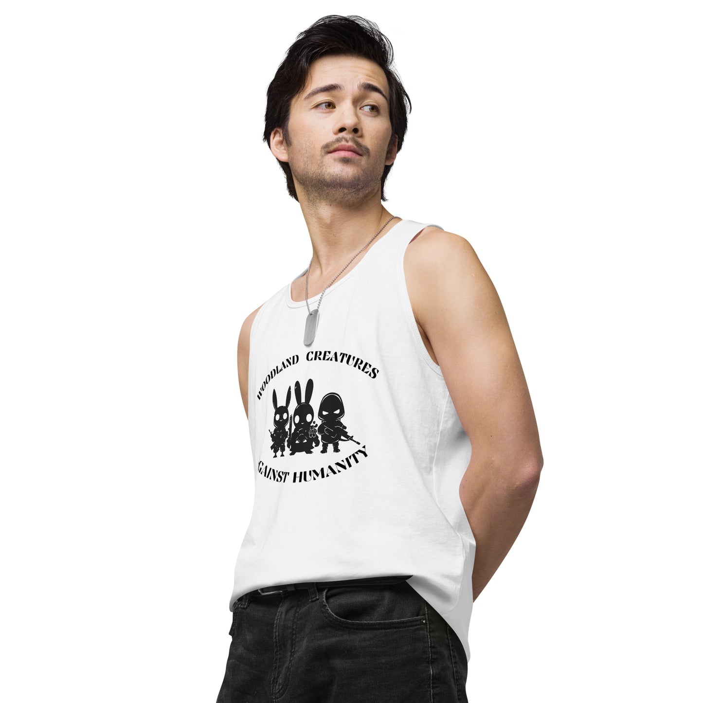 Woodland Creatures Against Humanity Conservation Apparel - Men’s premium tank top