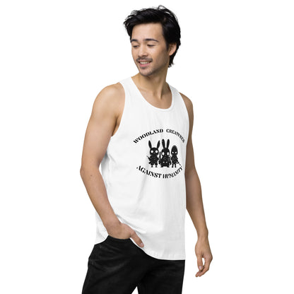 Woodland Creatures Against Humanity Conservation Apparel - Men’s premium tank top