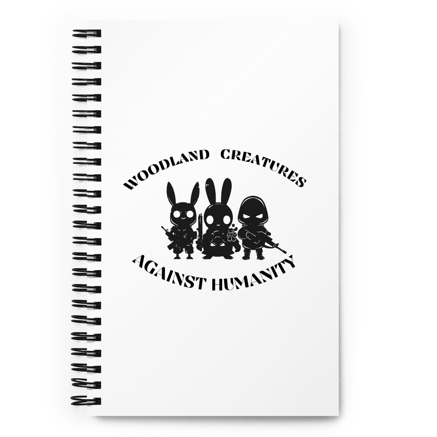 Woodland Creatures Against Humanity Conservation - Spiral notebook