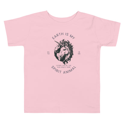 Inspiring Earth is my Spirit Animal Graphic Toddler Short Sleeve Tee