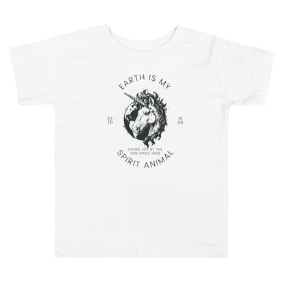 Inspiring Earth is my Spirit Animal Graphic Toddler Short Sleeve Tee