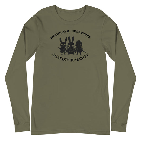 Woodland Creatures Against Humanity Conservation Apparel - Unisex Long Sleeve Tee