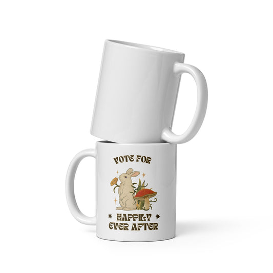 Vote for Happily Ever After Environmental Statement Collection - White glossy mug