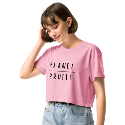 Planet over Profit - Women’s crop top