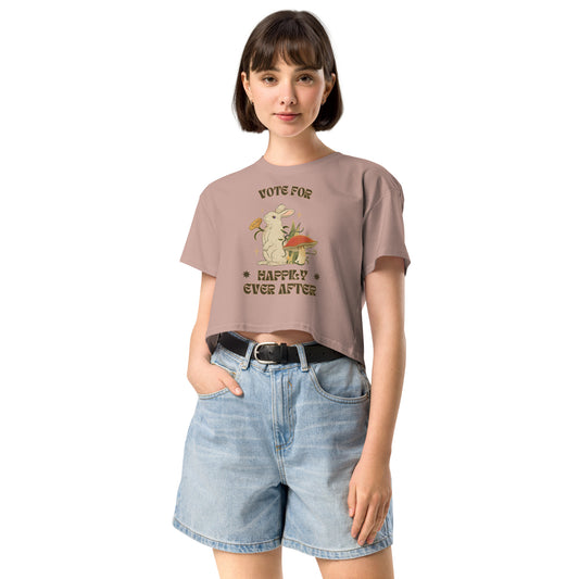 Vote for Happily Ever After Environmental Statement Collection - Women’s crop top