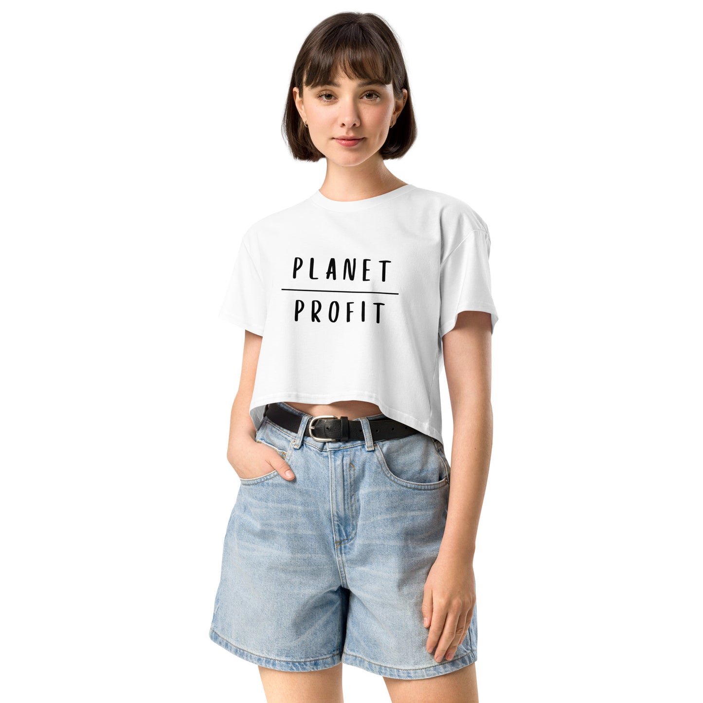 Planet over Profit - Women’s crop top