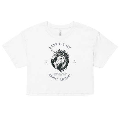 Inspiring Earth is my Spirit Animal EST. 98 Graphic Women’s crop top