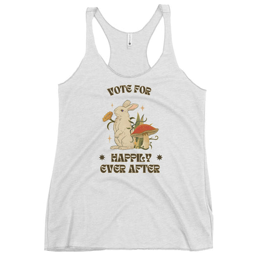 Vote for Happily Ever After Environmental Statement Collection - Women's Racerback Tank