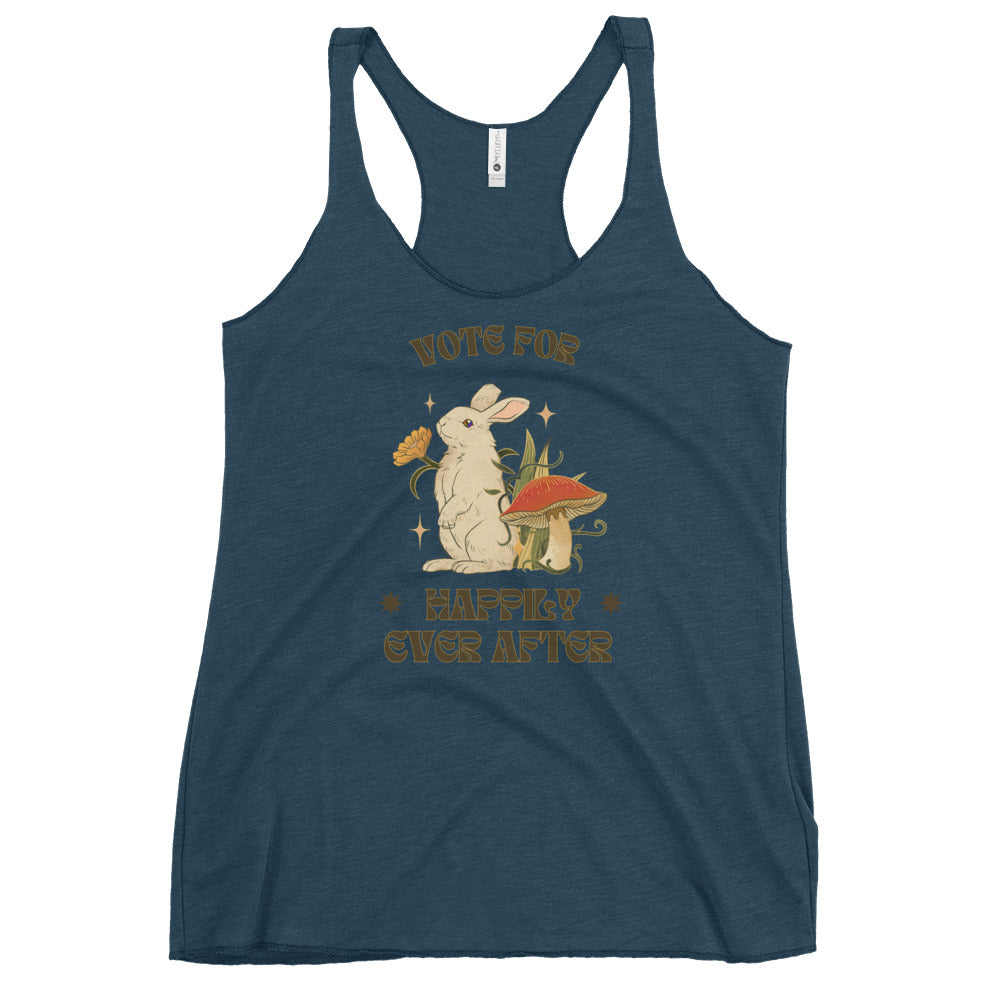 Vote for Happily Ever After Environmental Statement Collection - Women's Racerback Tank