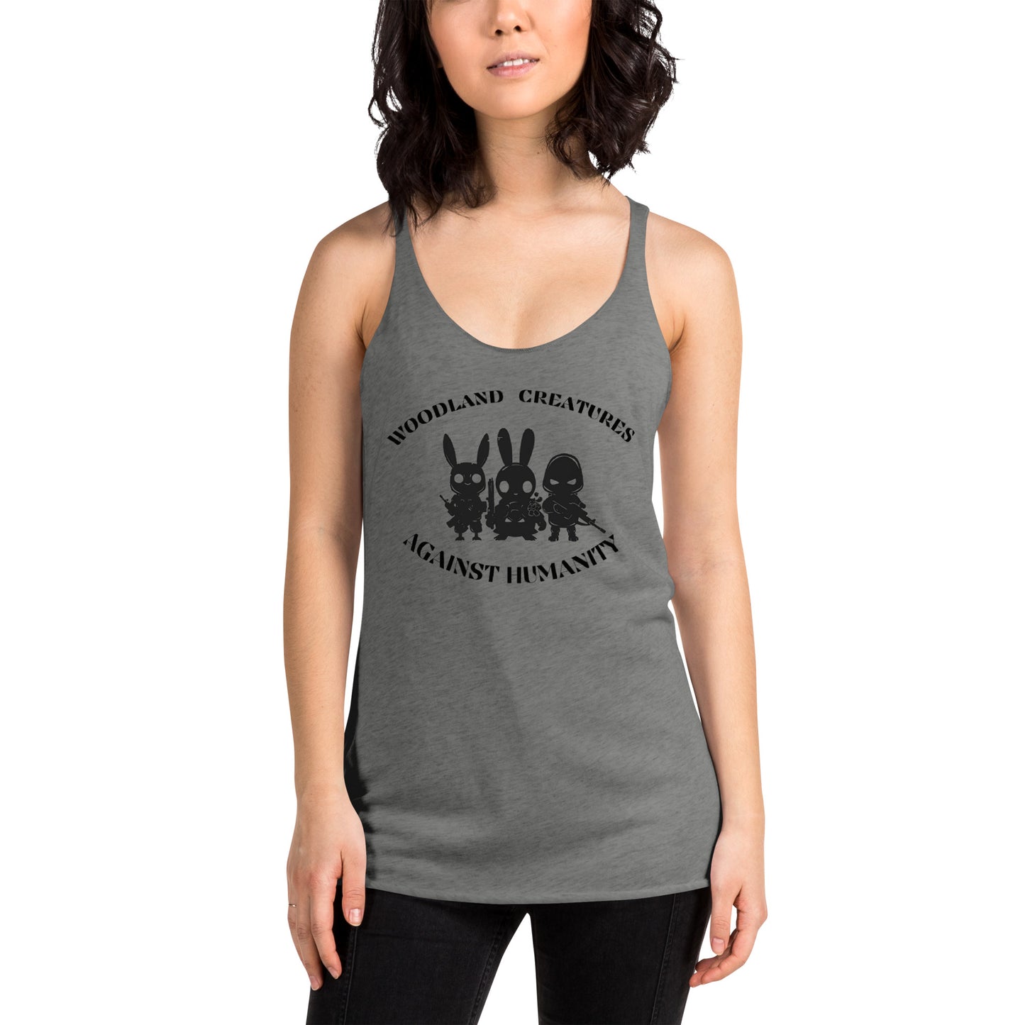 Woodland Creatures Against Humanity Conservation Apparel - Women's Racerback Tank