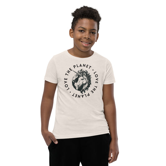 Love the Planet Magic Earth Graphic - Youth Short Sleeve T-Shirt