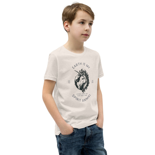 Inspiring Earth is my Spirit Animal Graphic Youth Short Sleeve T-Shirt